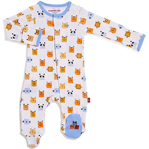 Image of Magnetic Me 100% Organic Cotton Magnetic Baby Footie Pajamas | Super Soft Cotton Fabric | Available in PRE - 24M