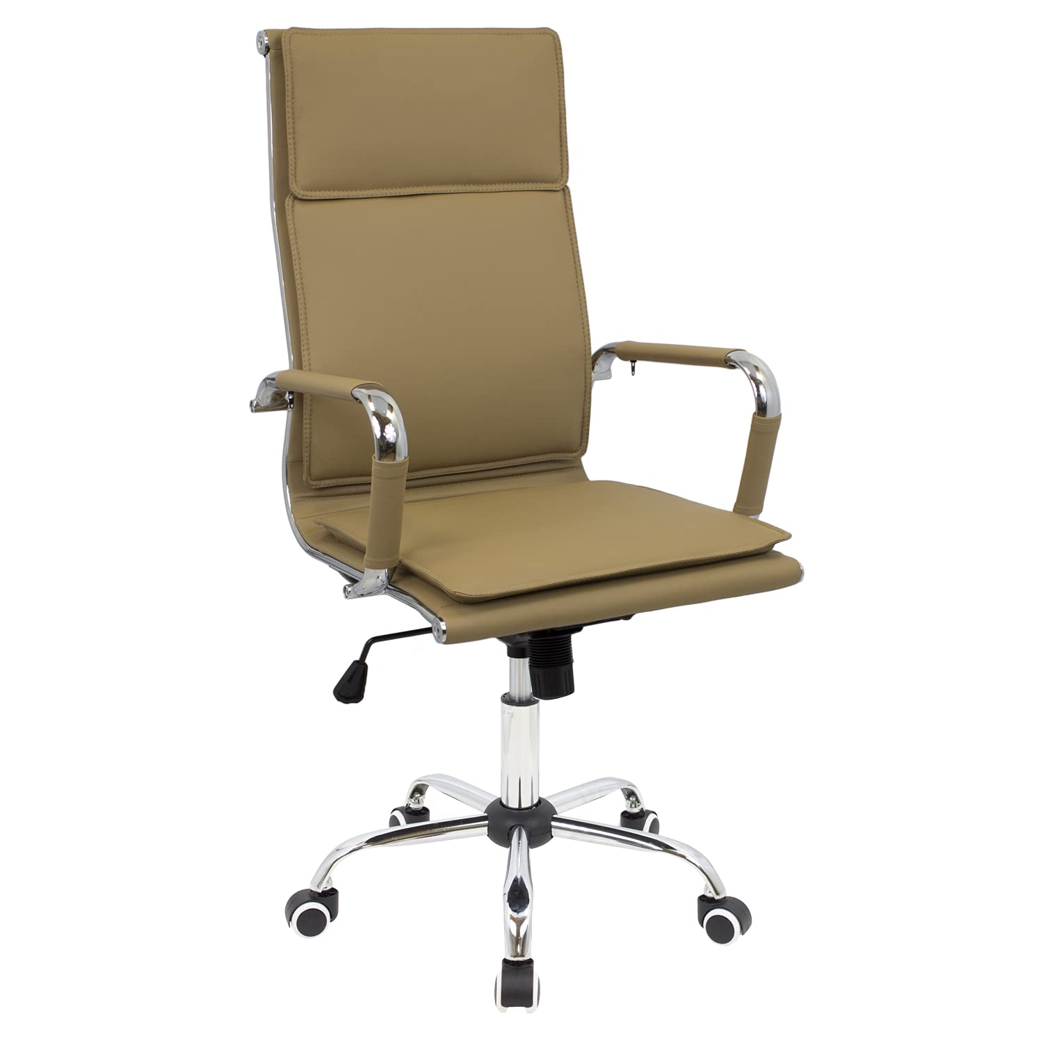 Cashoffice Silla de Oficina Giratoria y Regulable en Altura (Beige)