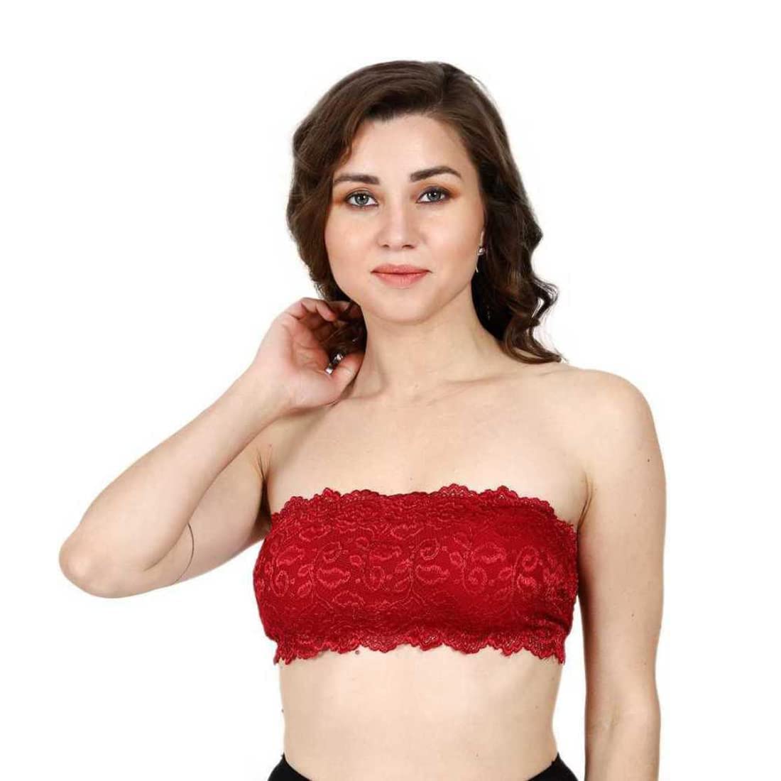 SPIRIT BEAUTYWomen's Cotton Lightly Padded Wired Tube Bra