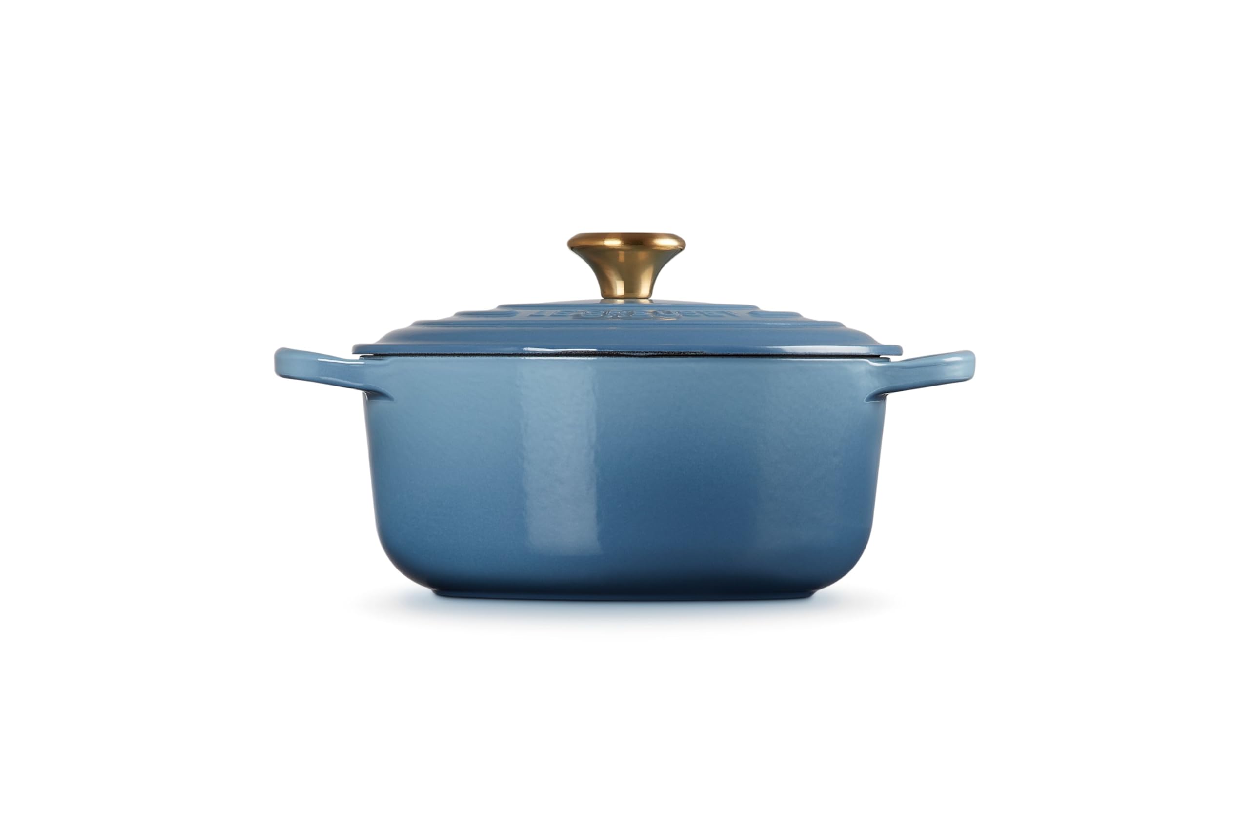 Le Creuset Okrągła Brytfanna Żeliwo, Ø 20 cm, Okrągła, Nadaje się do wszystkich rodzajów płyt grzewczych i indukcyjnych, Tom: 2,4 l, 3,092 kg, Chambray, 21177204344441
