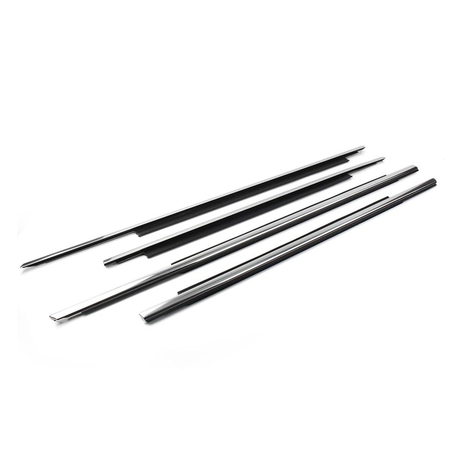 Atgcbcauf One Color For Q5 2009 2010 2011 2012 2013 2014 2015 2016 2017 2018 4Pcs Chrome Car Window Seal Belt Moulding Trim Weatherstrip