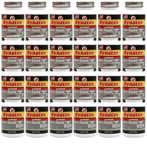 Image of Dynatex Aluminum Anti-Seize 4 oz Can - General Purpose, Prevents Galling Seizing Corrosion, High Heat & Pressure Resistant, Aluminum & Graphite (24-Pack)