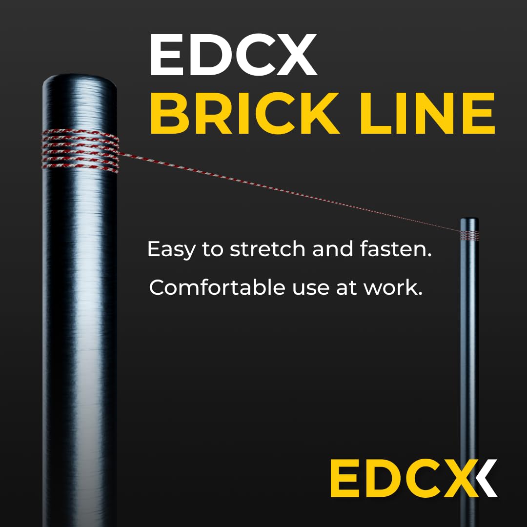 Filo Da Muratore In Nylon ⌀1,7mm - 50m, Arancione E Nero, Per Edilizia E Giardinaggio - Foto 3