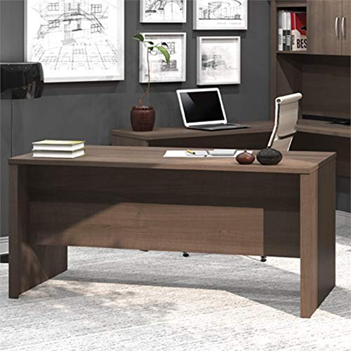 Atlin Designs Wood Mahogany 4 Piece U Shaped Computer Desk With Hutch #TOP2
