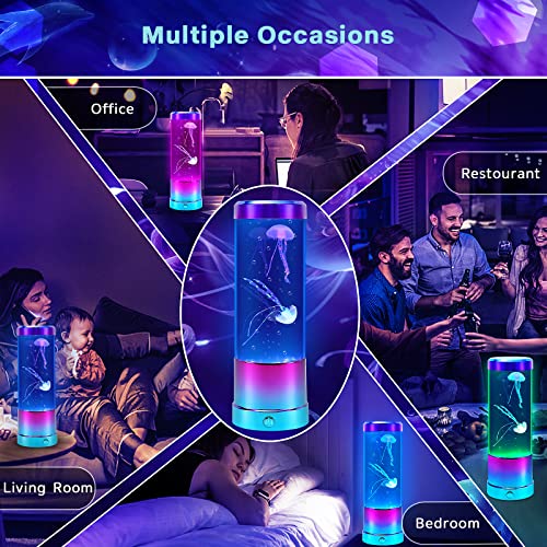 Lava Lamps,Jellyfish Night Light With 7 Color Changing,Table Lamp With 2 Realistic Jellyfish,Battery Powered Jellyfish Lamp For Living Room Bedroom Decor,Birthdays Christmas Gifts #TOP6