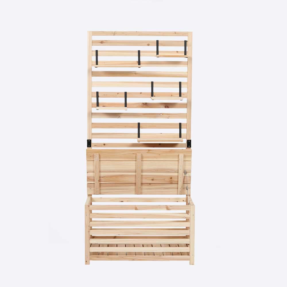 Home Deluxe - Balkon-Sichtschutz - Orelia - Maße 80 x 40 x 171 cm I Gartenbank Sichtschutz Gartentruhe