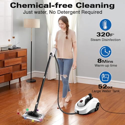 Tvd Steam Cleaner, Heavy Duty Canister Steamer With 28 Accessories, Steam Mop With 5M Extra-Long Power Cord For Home Floor Cleaning thumb #3