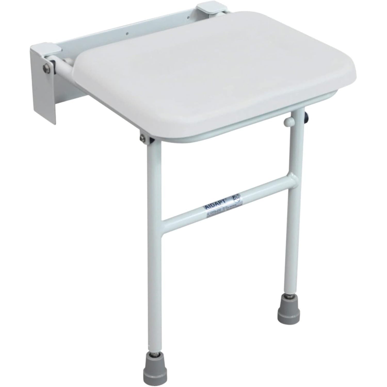 Aidapt Siège de Douche Rembourré Compact avec Pied Solo Seat Blanc