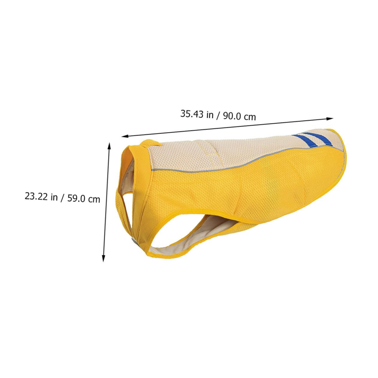 Abaodam Gilet Rafraîchissant Jaune Pratique pour Chien en Polyester Prévention Coup de Chaleur Sorties et Fêtes du Week-End