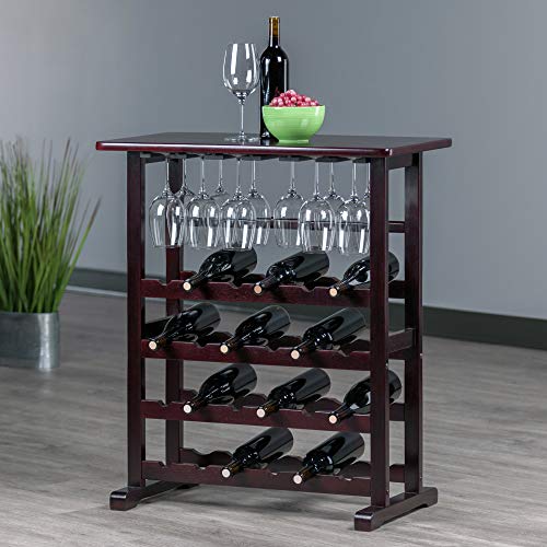 Winsome Vinny Wine Storage, 31.5"W X 35.67"H X 16.22"D, Espresso #TOP6