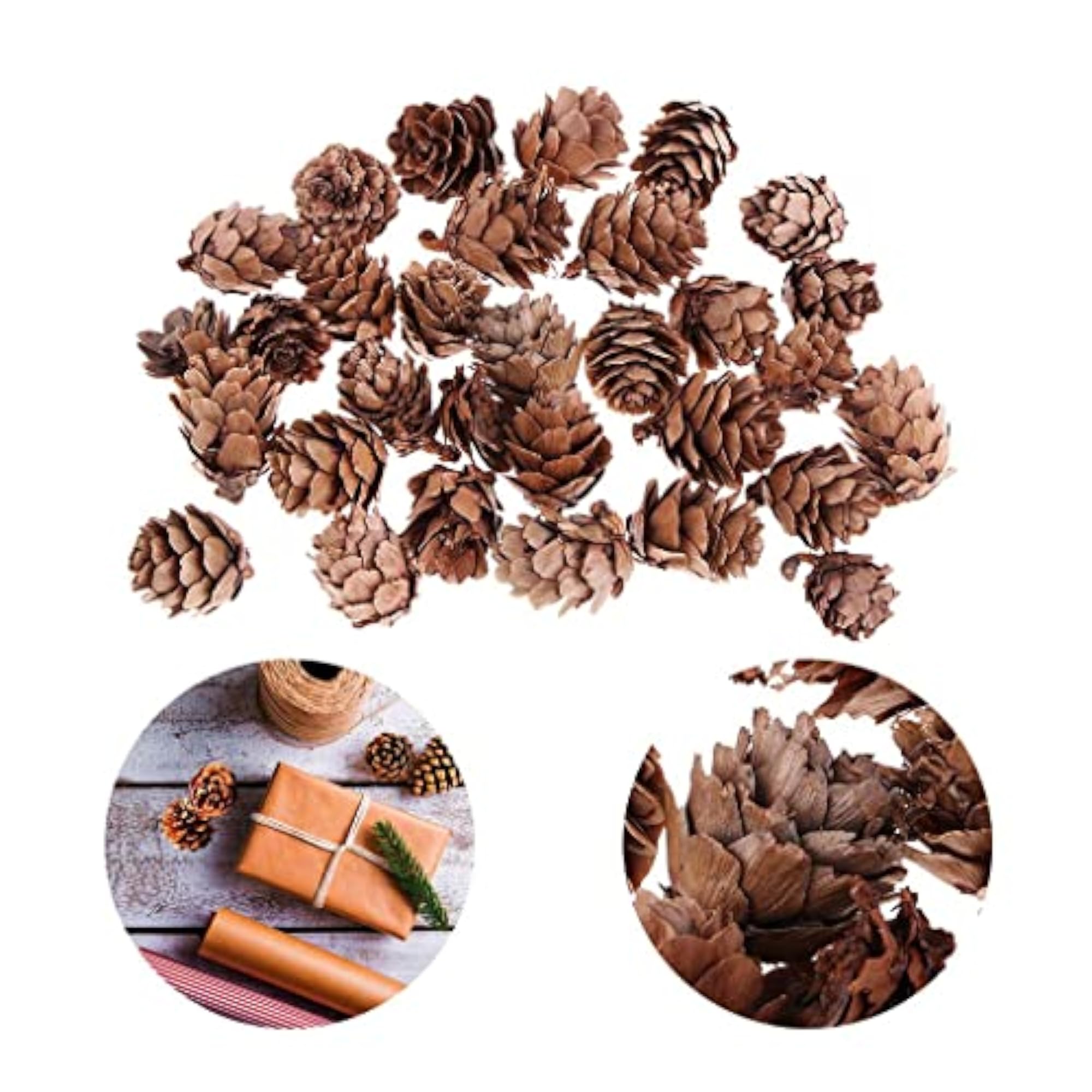 Natural Pine Cones, 90 Pieces for Christmas Decor