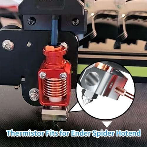 5Aplusreprap Ender 3 Thermistance 100K Capteur de température d'imprimante 3D Thermistance NTC 3 x 15 mm, V6/Volcano Hotend Thermistance Cartouche Bloc Chauffant Mise à Niveau Compatible avec