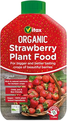 Organic Liquid Strawberry Plant Feed Fertiliser 1L Natural Growth Booster for Lush Juicy Strawberries Promotes Strong Root Development & Fruit Production Ideal for Garden & Container Plants