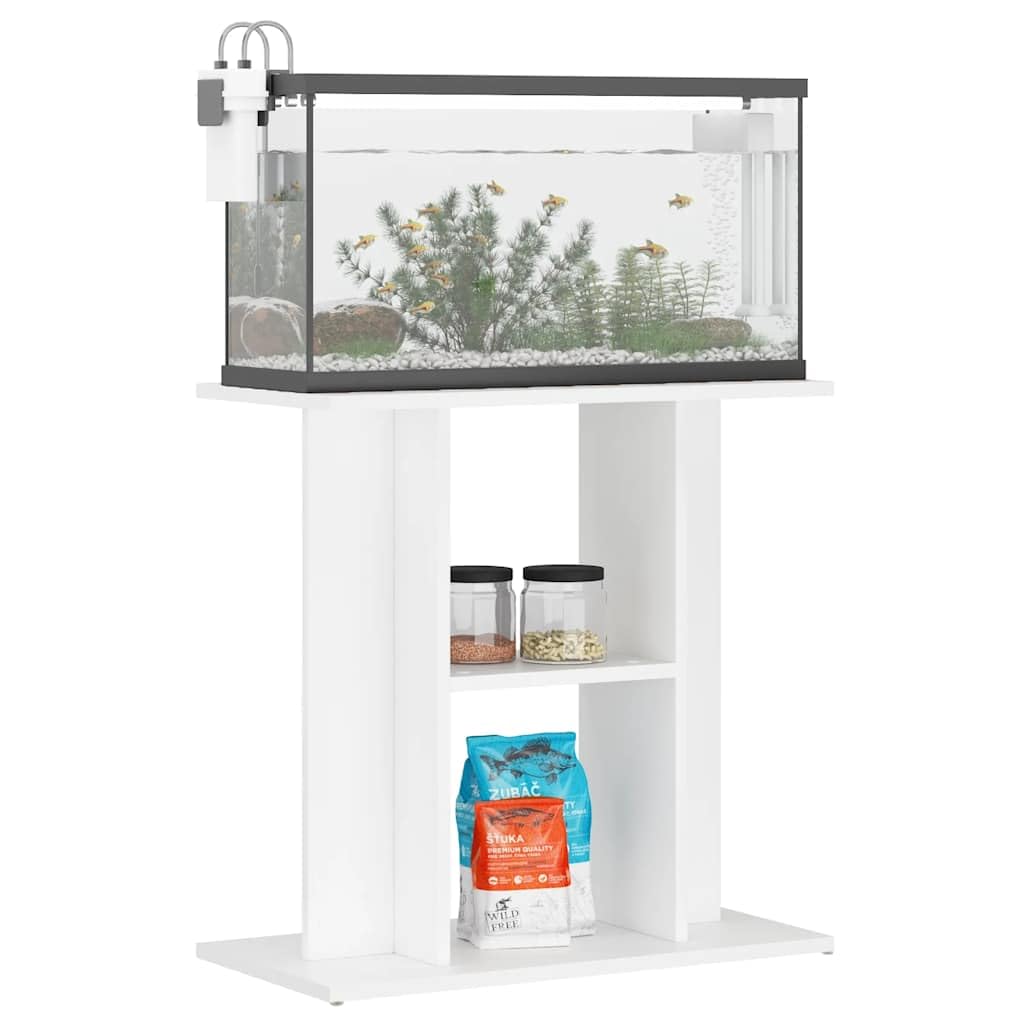 Aquariumschrank 60x30x60 cm Aquarienunterschrank mit Stauraum Weißer Unterschrank für Aquarien und Terrarien aus Holzwerkstoff