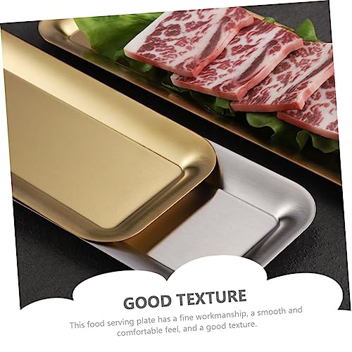 Plato rectangular para sushi acero inoxidable miniatura 3