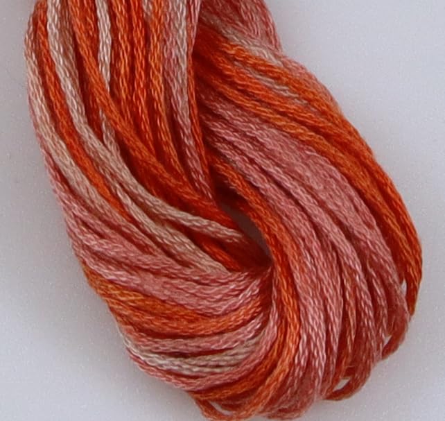 Image of KCS Big skeins of 25 Meters Size 25 Color Variegated Cross Stitch Stranded Threads,6 skeins,106