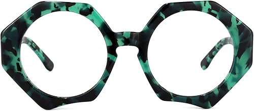 Zeelool Gafas geométricas de gran tamaño con bloqueo de luz azul, gafas de moda para mujer con protección UV400 ZOP01887