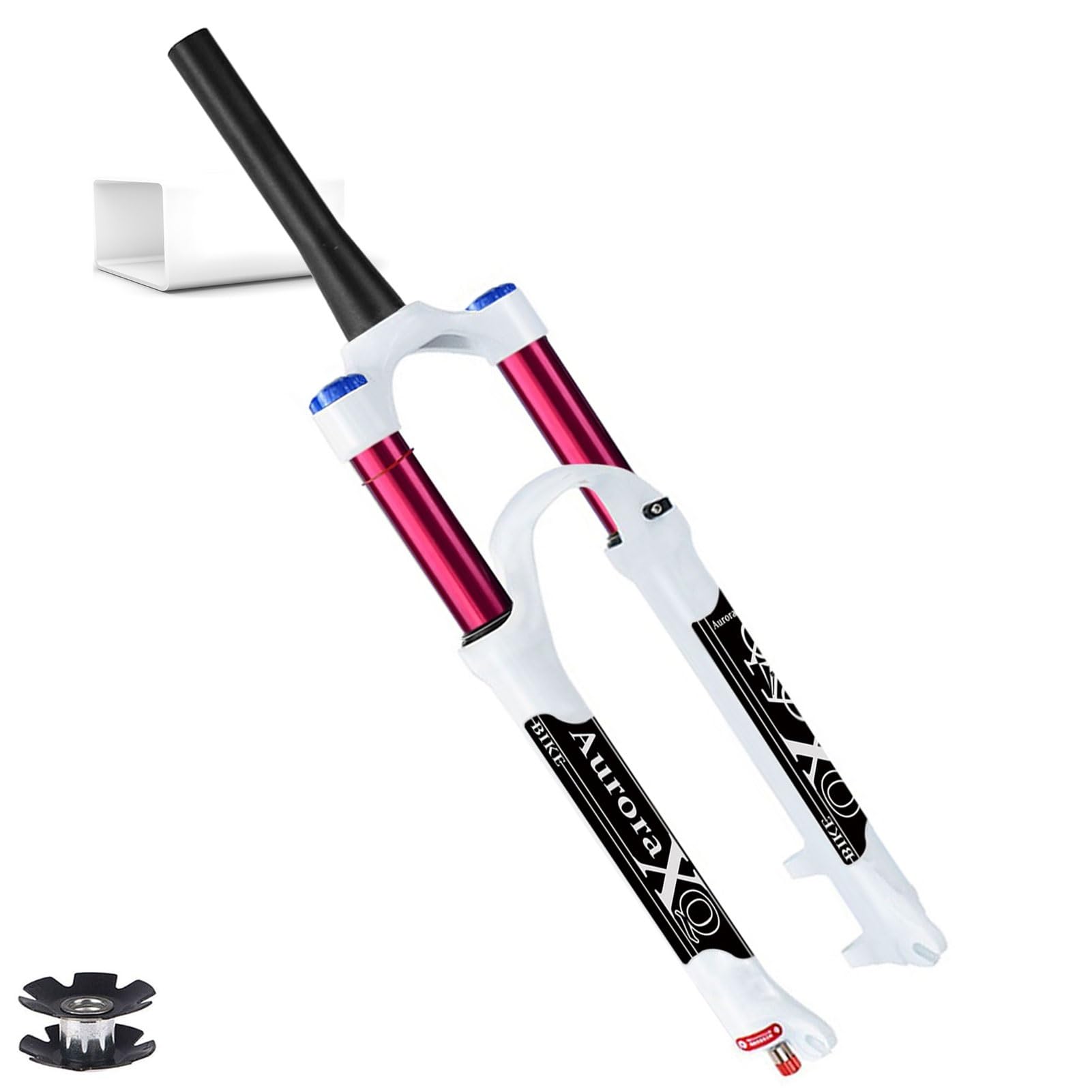XGSUZNE AuroraXQ 26 27.5 29 Inch Mountain Bike Suspension Fork, 140mm Travel Straight/Tapered Rebound Adjust Magnesium Alloy Bicycle Front Forks for MTB