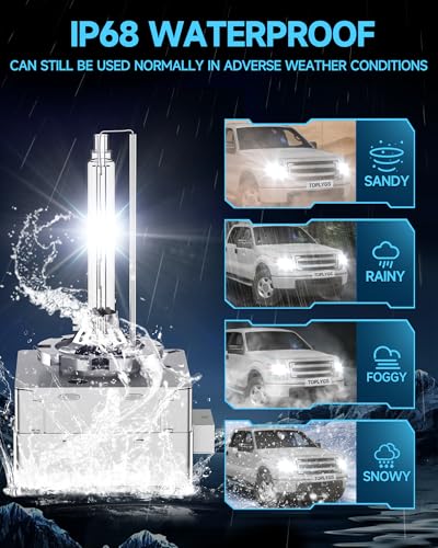 Image of 6000K D3S Xenon Bulbs Fit for Dodge Durango RT SRT GT SXT Dart | Dodge 2014-2020 Durango RT SRT GT SXT Sport 2013-2016 Dart D3S HID Xenon Bulbs, OEM Replacement Hi&Lo Beam Xenon Lights, 2PK