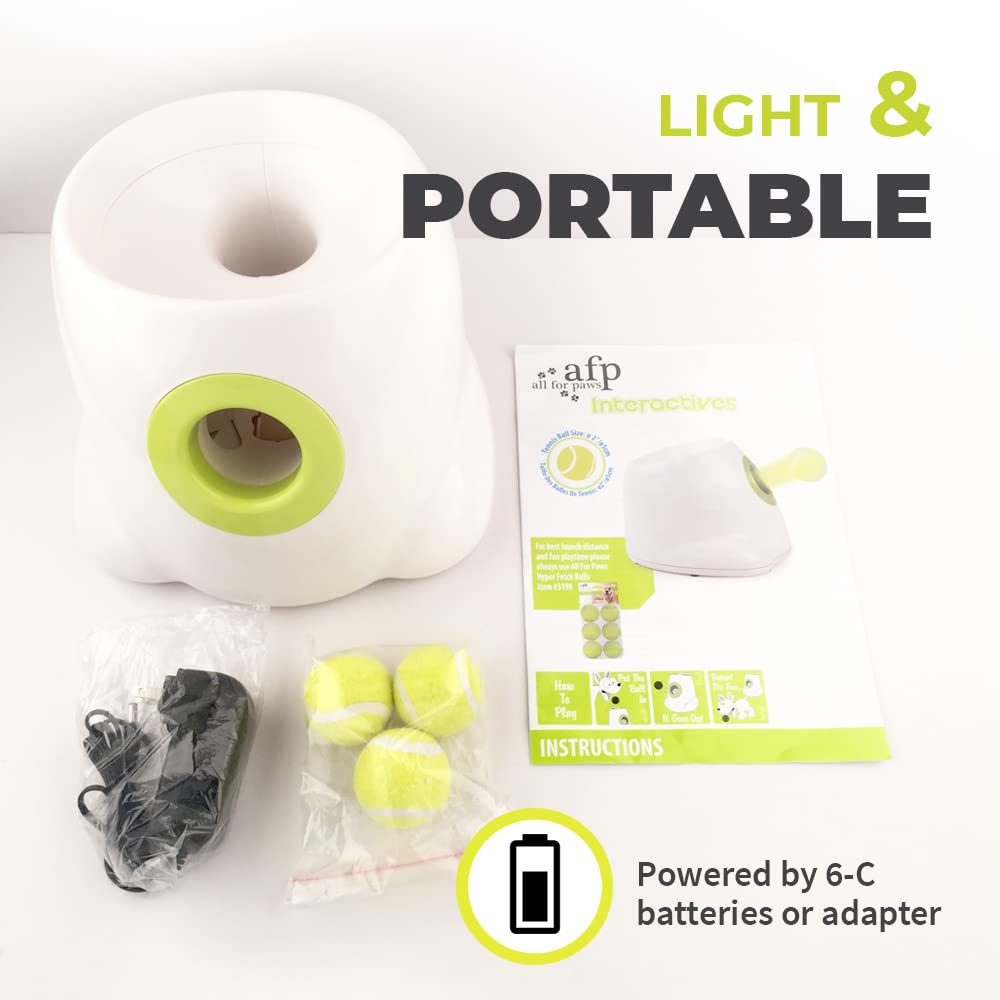 OT Lanzador de Bolas automático para Perros, Incluye 9 Pelotas para Perros. Juguete Interactivo para Perros para el hogar y el Aire Libre (Ifetch Mini 9 x 5 cm, Verde)