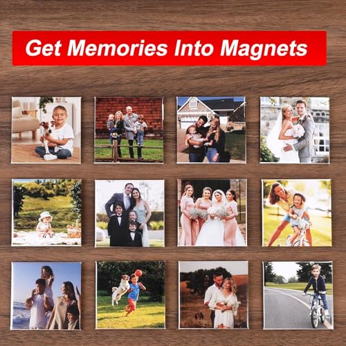 DIY Photo Magnet Maker Machine - 2x2/2.5x2.5inch, Acrylic & Cardboard Supplies, Includes Paper Cutter & 100 Sets of Materials for Creative Custom Magnets