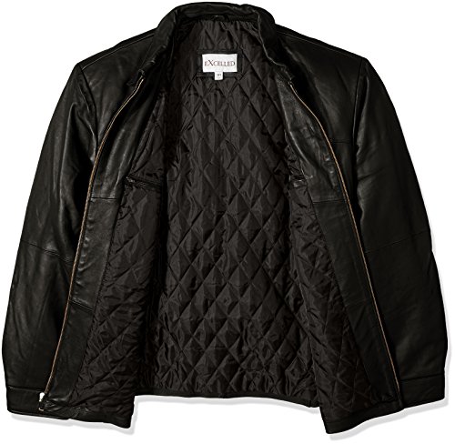 Image of Men's Big and Tall New Zealand Lambskin Leather Classic Open Bottom Jacket