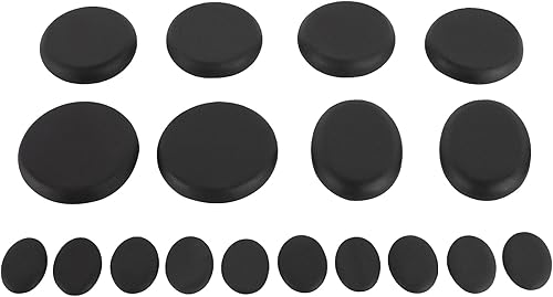 Miniatura 4 de Juego de calentador de piedras de masaje, 16 piezas de piedras de masaje caliente, kit de spa de roca de basalto volcánico, piedras calientes para