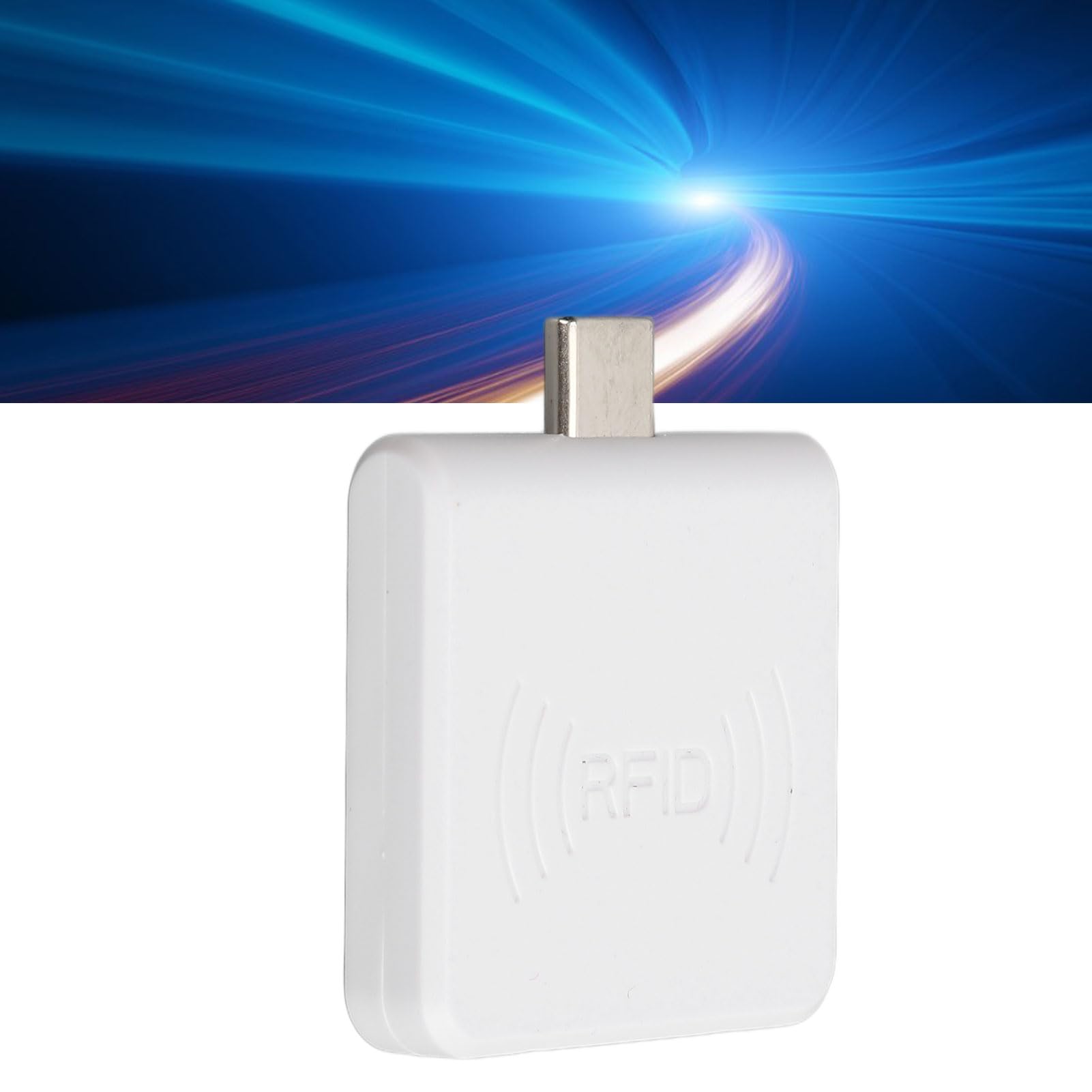 Annadue RFID-Kartenleser, 13,56 MHz, Unterstützt MFS50S70 und Andere 14443A-Protokolle, Kontaktloser IC-Kartenleser Typ C, Kompatibel mit 7/10, für Mobiltelefone (WHITE)