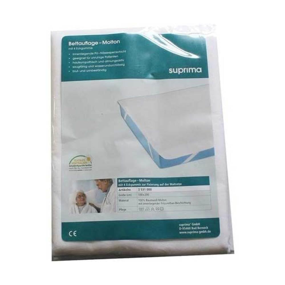 Suprima Bettauflage Molton Premium 100 x 200 cm – PU-beschichtet, wasserundurchlässig