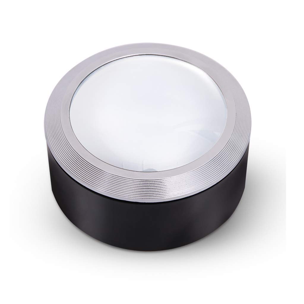 Loupe de bureau métallique avec lampe LED grossissement 10x pour réparation de précision