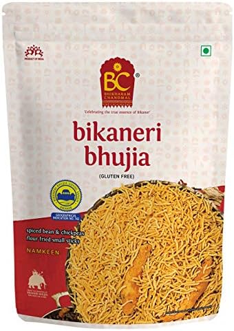 Bhikharam Chandmal - Bikaneri Bhujia - Rajasthani Bhujia - Namkeen - Indian Snacks - 800Gm (Pack of 1)
