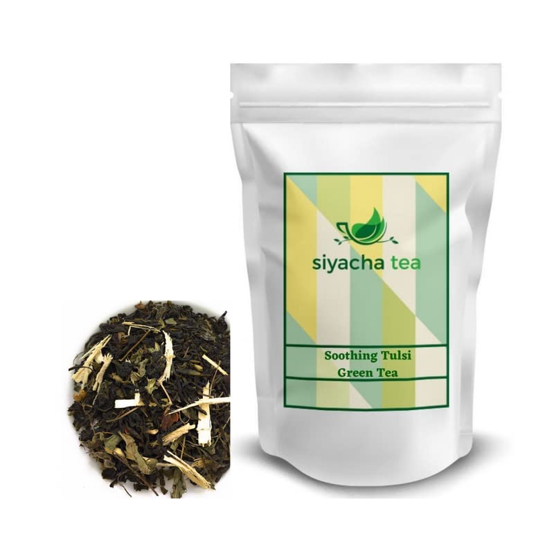 Image of Siyacha Tea Soothing Tulsi Green Tea, Wellness Range, Calming Natural Detox Immune Booster Chai Patt, 1 KG,