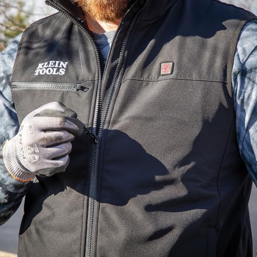Image of Klein Tools Lightweight Heated Vest with Battery Pack Included, for Outdoors and Jobsite