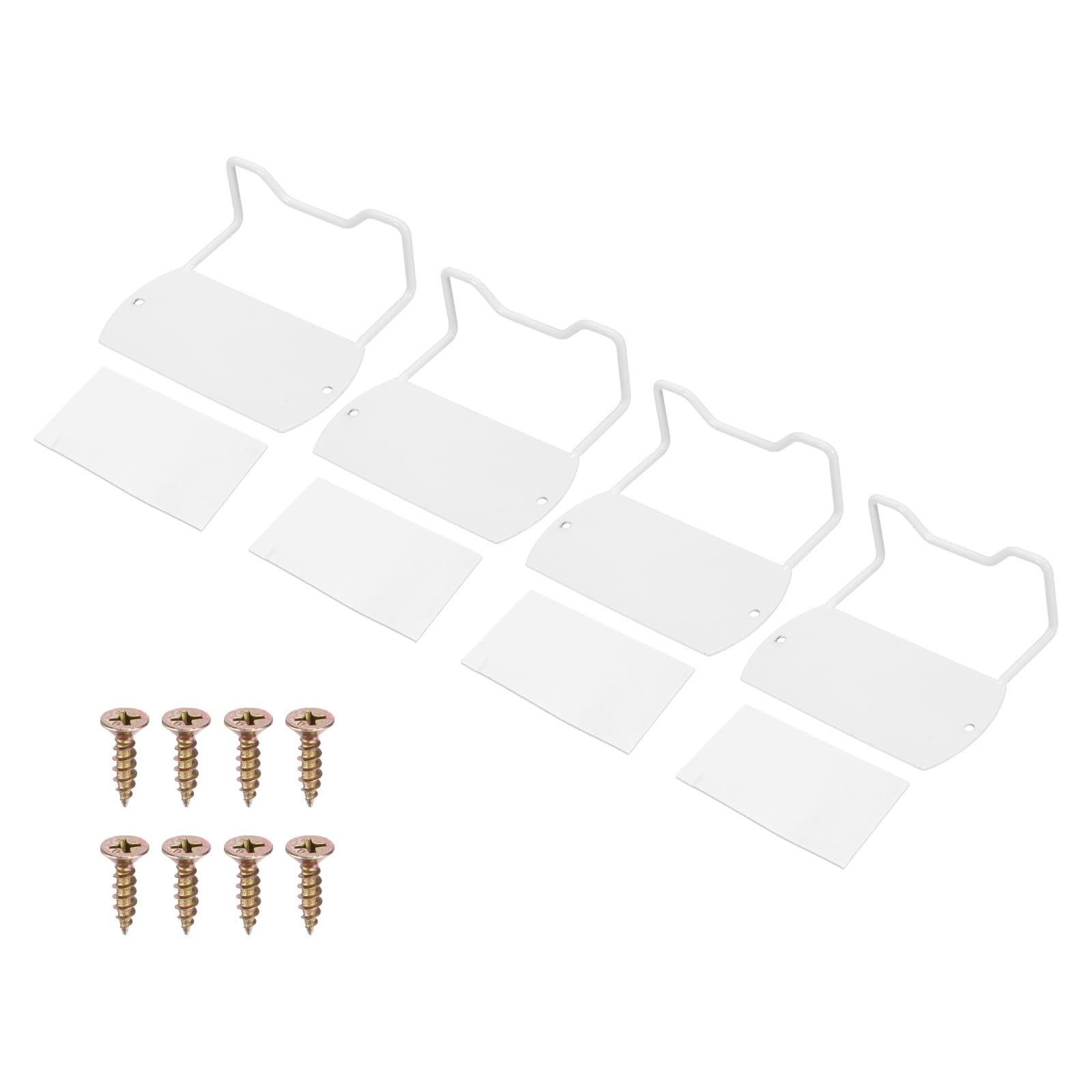 sourcing map 4Pcs Mattress Slide Stopper, 140mm x 50mm Mattress Retainer Bar Metal Non-Slip Slide Holders for Most Bed Frames to Prevent Sliding, White