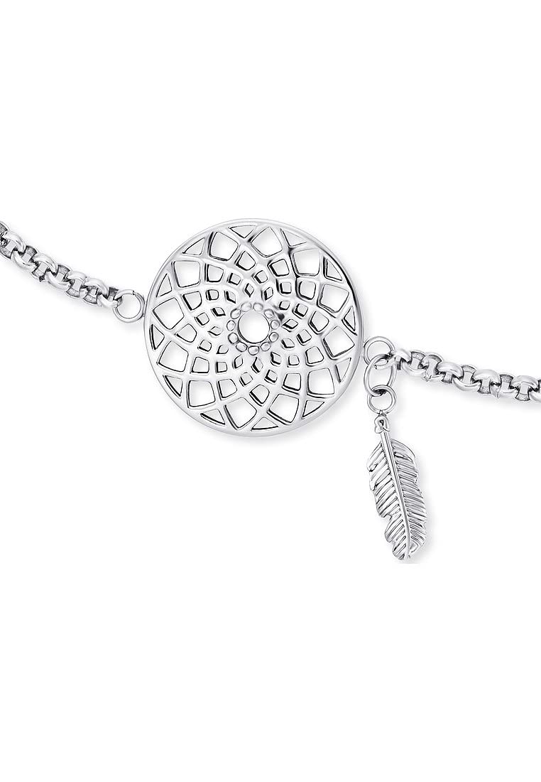 Engelsrufer Fußkettchen für Damen mit Anhänger, 925er Sterlingsilber rhodiniert, oder Edelstahl, verstellbare Länge, nickelfrei, Allergiker geeignet