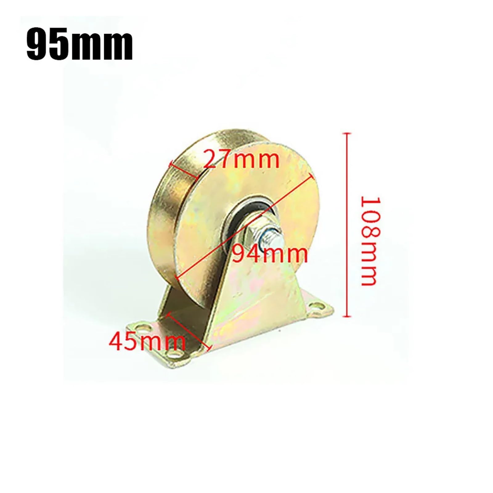 V-Nut-Rollen für Schiebetore, 1 Riemenscheibe für Stahlseile 1-8 mm, mit 2 Kugellagern, reibungslose Bewegung für Türen und Fenster, 32 mm V-Nut-Rad