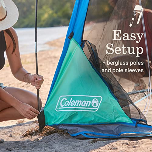 Coleman Skyshade Screen Dome Canopy Tent, 8 x 8 Shade Canopy, UPF 50+ Outdoor Canopy Tent for Camping, Tailgating, and Beach Shade, Medium Blue - image 4