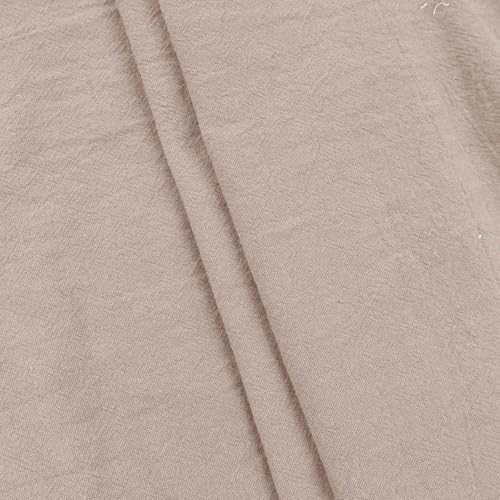 Cotton Linen Pants Mens Solid Color Button Zipper Loose Trousers Pocket Straight Baggy Trousers Comfy Pant for Men4