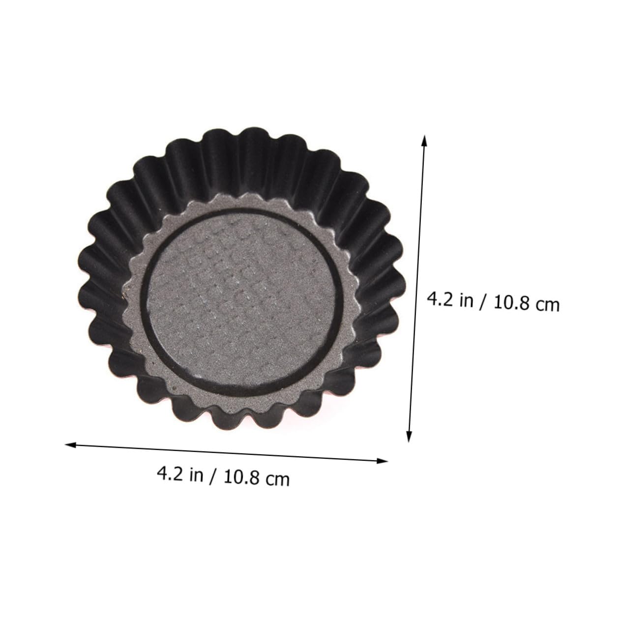 SOIMISS Molde para Tartaletas de Huevo, 12 Unidades, Acero al Carbono Negro | Repostería Casera, Desmolde Fácil y Calentamiento Rápido, Formato Floral para Tartas y Postres
