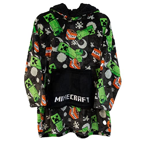 Plaid à capuche Minecraft enfant sweat géant multicolore Creeper vêtement d'intérieur