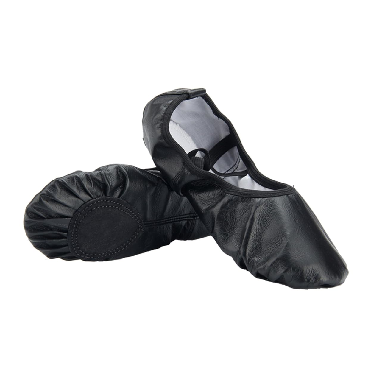 KOMBIUDA Gymnastics Yoga Shoes Jazz Shoes Ballet Dance Shoes Sole Ballet Shoe Gymnastics Shoes Gymnastic Shoes Ballet Shoes Oxhide Ballet Slipper Belly Dancing Shoes Aldult Men and Women Black