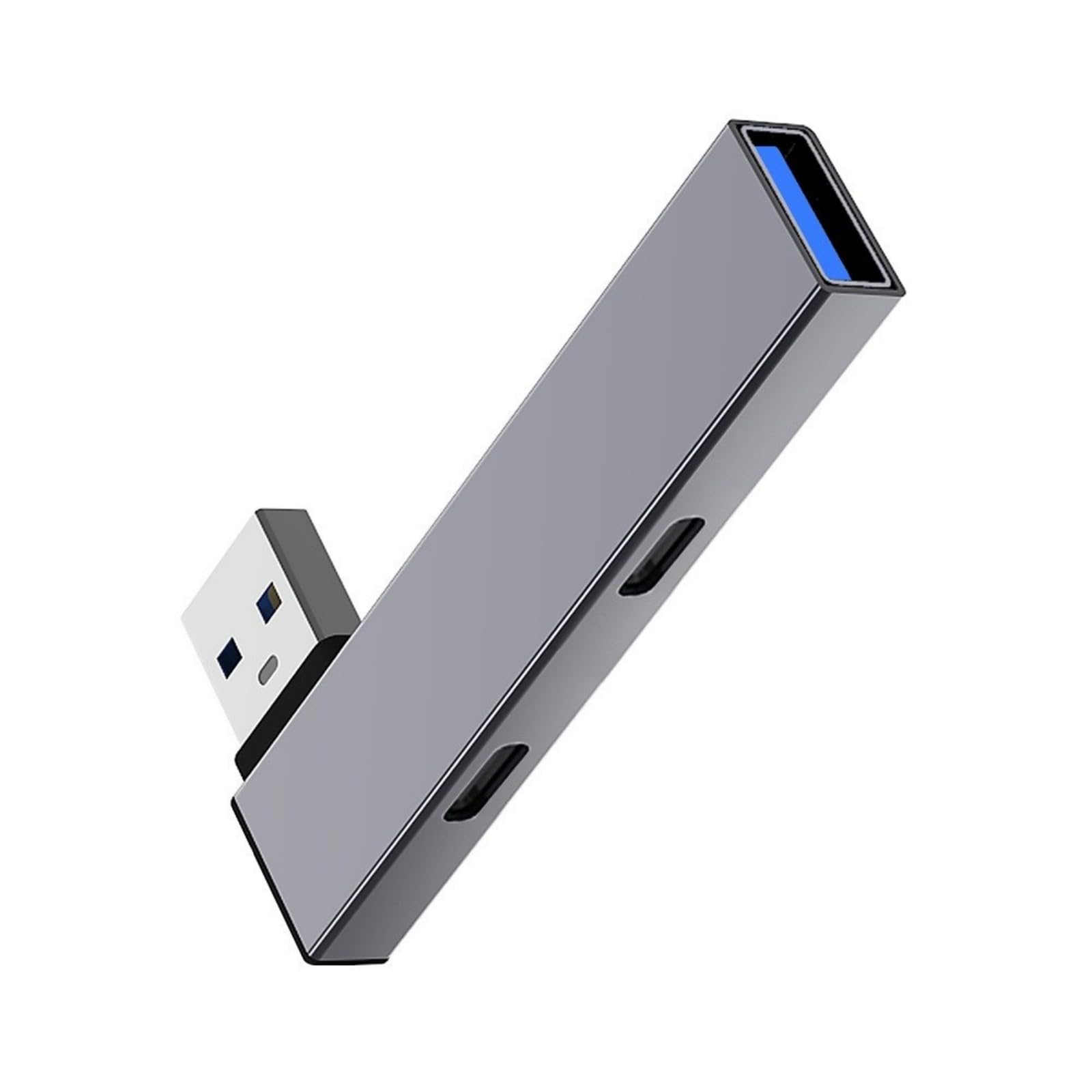 USB3 0 Hubs USB to 2Port Type C and USB Splitter for Fast Data Transfer Compatible for Window