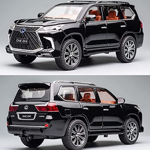 Image of 1:24 Scale Big Size Lexus LX570 Toy Car | Metal Pullback Diecast Car for Kids with Openable Doors, Sound, Light Effects Toy for Car Enthusiasts (Color As Per Available), White