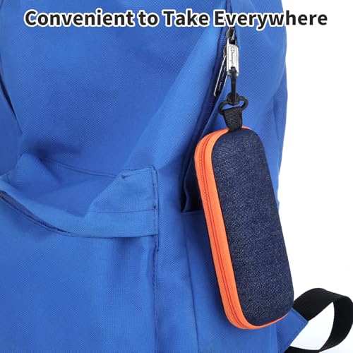 Image of 3 PCS Denim Glasses Case,Zipper Eye Glass Case Portable Glasses Storage Box, Travel Glass Cases with Hook Clasp