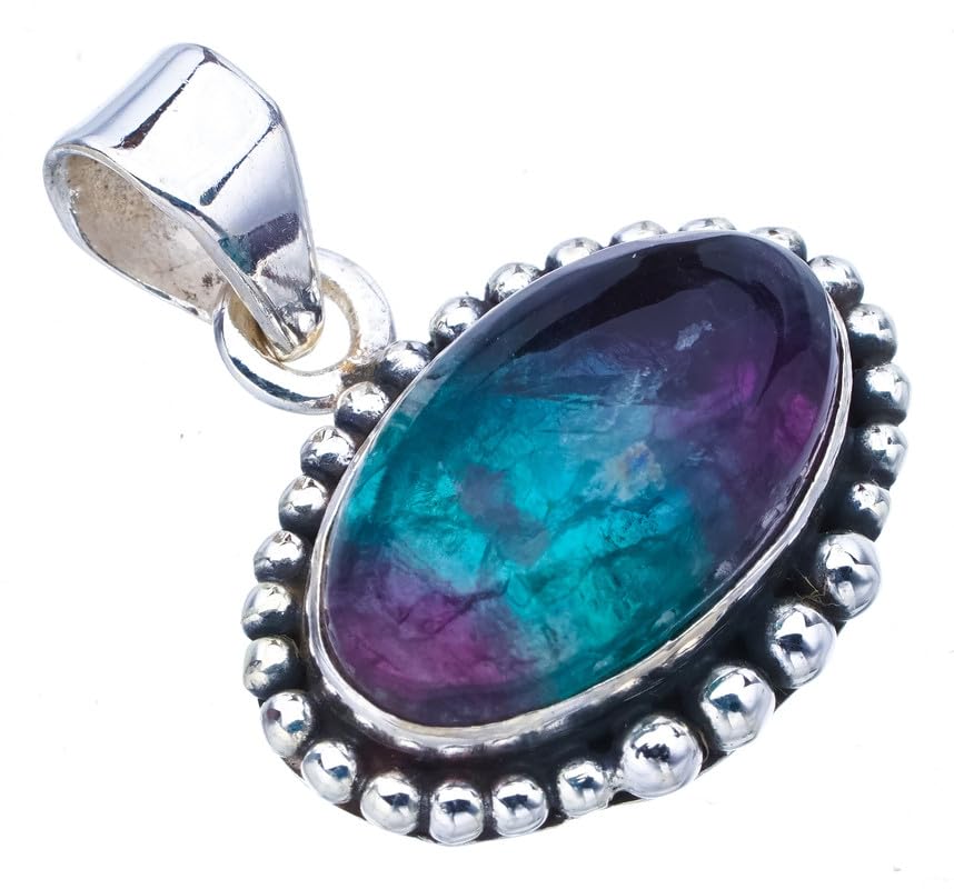 Pendentif fluorite naturelle argent 925 pour sublimer votre style