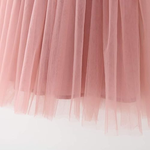 Miniatura 6 de Toddler Party Dress Clothes Toddler Strap Tulle Princess Baby Children Dress Kids Girls Solid Girls Pink 3-4 Years