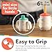Nuby First Training Cup - Silicone Cup with Free-Flow Spout and Easy-Grip Design - 2 oz - 6+ Months - Coral and Sprinkles