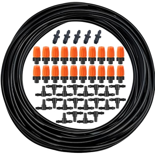 CTRICALVER Kit Irrigazione A Goccia, 10m 1/4 pollici Tubo a...