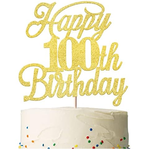Xsstarmi 1 Pack Happy 100th Birthday Cake Topper Glitter 100 & Fabulous Cheers to 100 Years Old Birthday Cake Pick for Celebrating 100th Birthday Anniversary Party Cake Decorations Supplies Gold Cover