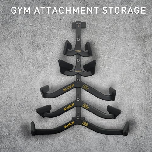 Image of BLUSLM Lat Pull Down Bar T bar Row Attachment, V Bar Tricep Lat Pulldown Attachments, Back Strength Training Bar for Home Gym Exercise Cable Machine Attachments
